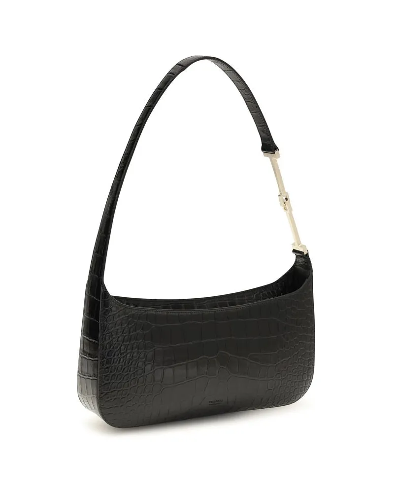 Tom Ford Calfskin Leather Shoulder Bag — Black Black