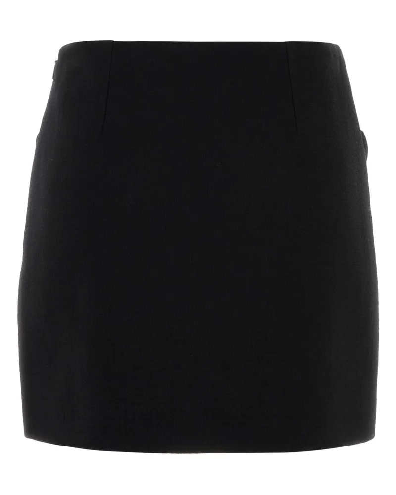 Versace Women's Black Wool Mini Skirt Gonne Black