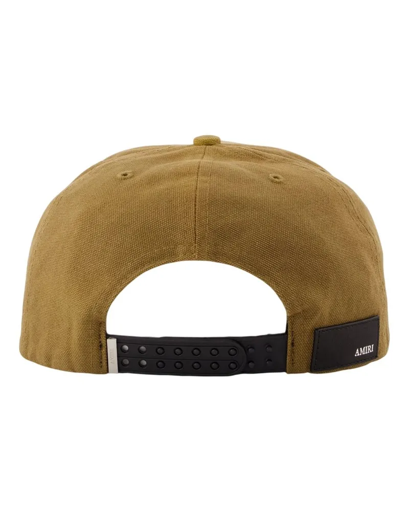 Amiri Men's Ma Script Cap -  Cotton Green Accessories Hats Gold