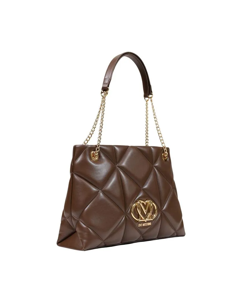 Moschino Women's Brown Polyethylene Handbag Bag Brown
