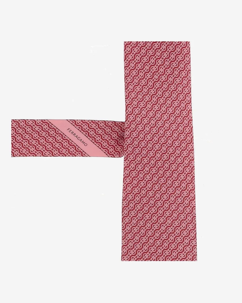 Ferragamo Men's Silk Tie Pink Ties & Bow Pink
