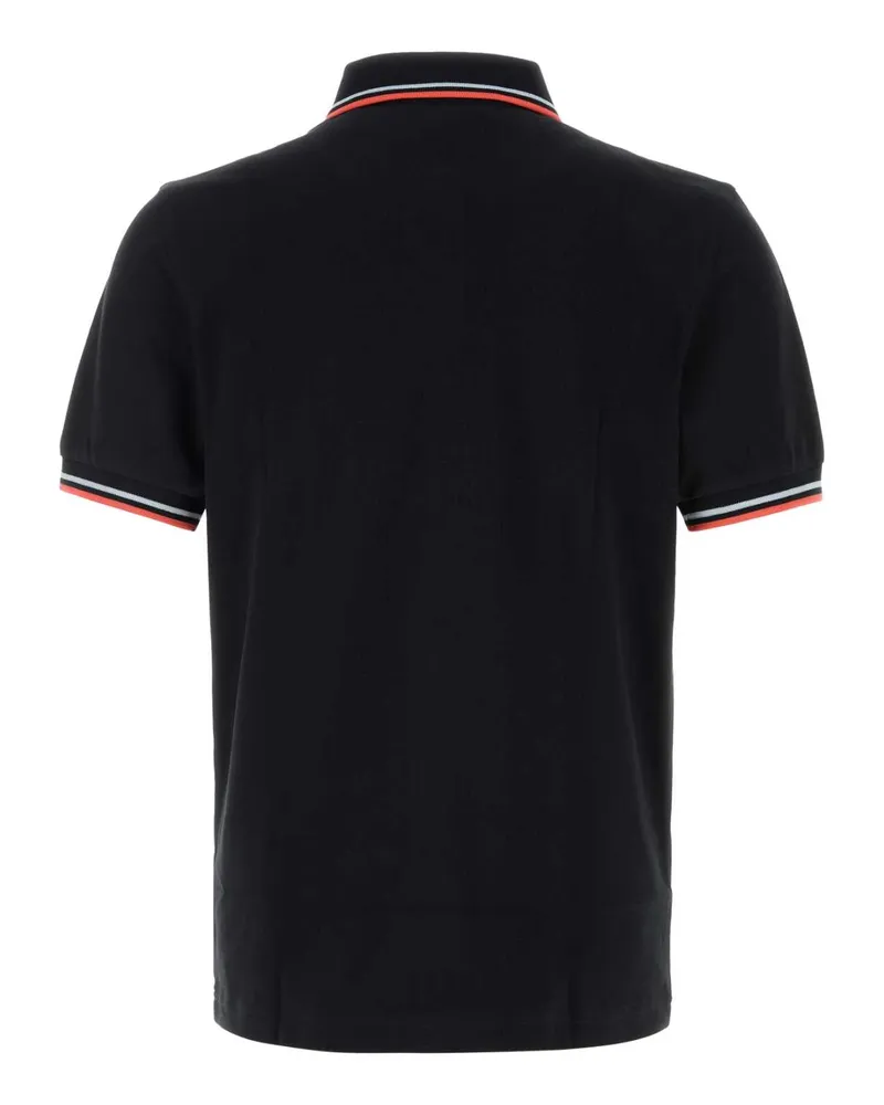 Fred Perry Men's Twin Polo Shirt Black Cotton Black
