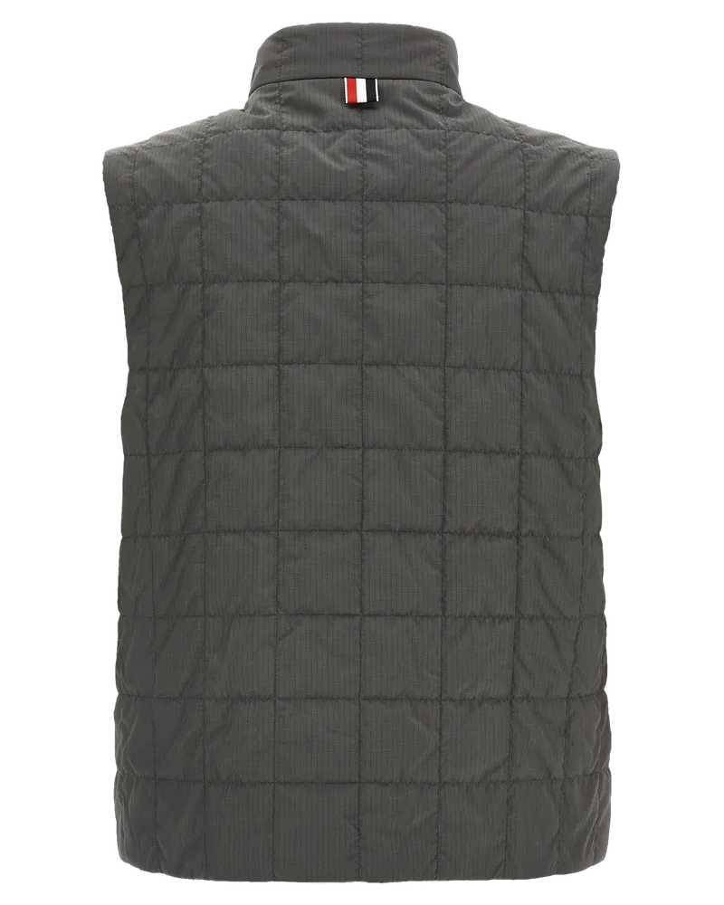 Thom Browne Quilted Polyamide Vest — Grey Grey