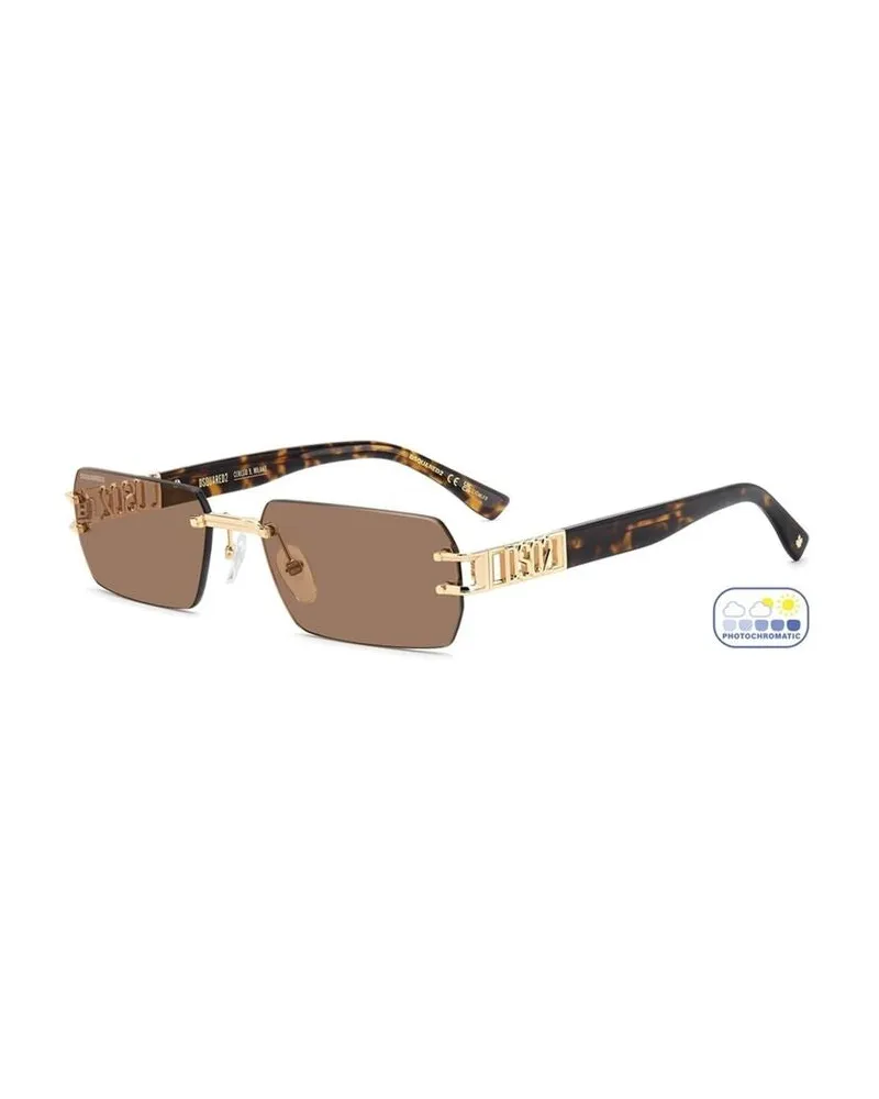 Dsquared2 Men's Sunglasses Rose Gold Metal Rose