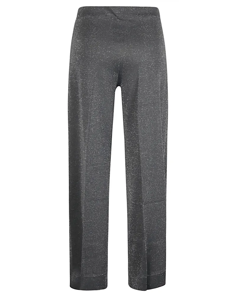 Circus Hotel Wide-Leg Viscose Trousers — Grey Grey