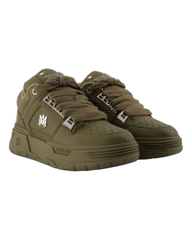Amiri Men's Chrome Ma-1 Sneakers -  Leather Green Calfskin Shoes Green