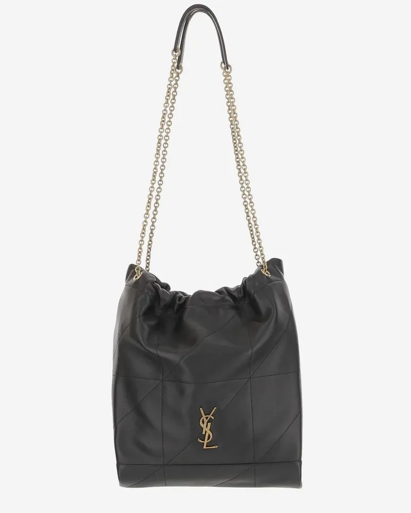 Saint Laurent Women's Shoulder Bag Jamie Pochon Black Leather Black