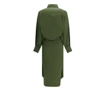 Women's Poplin Shirt Dress Khaki Cotton