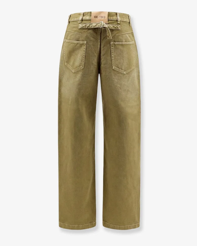 ATTICO Women's Denim Jeans Faded Green Cotton Green