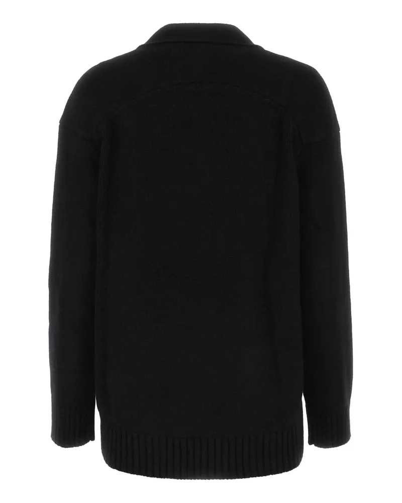 Jil Sander Women's Black Cashmere Blend Cardigan 001 Maglieria Black
