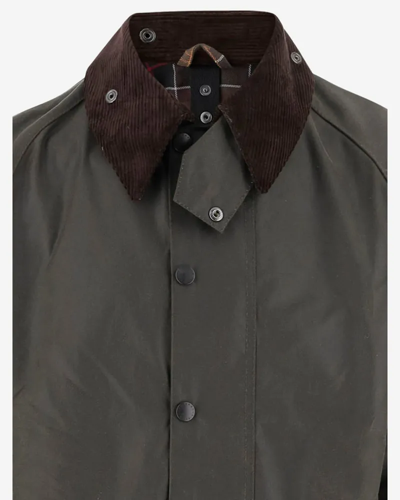 Barbour Men's Waxed Coat Beaufort Olive Green Cotton Jacket Green