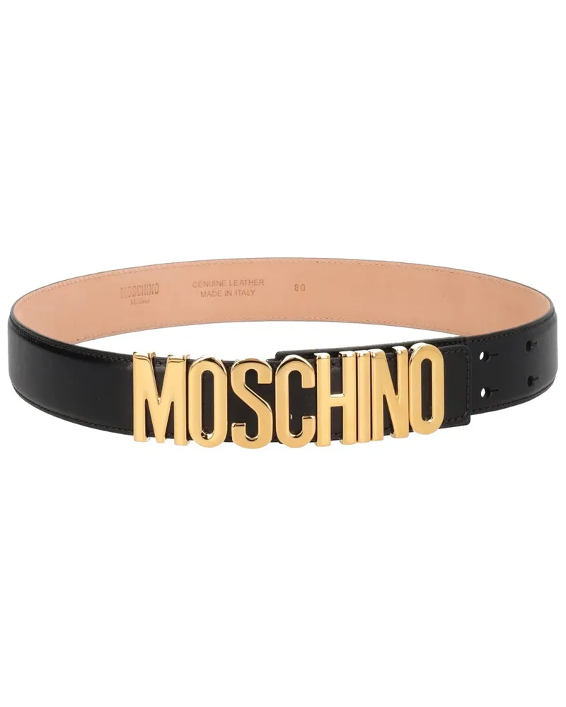 Moschino Logo Belt — Black Black