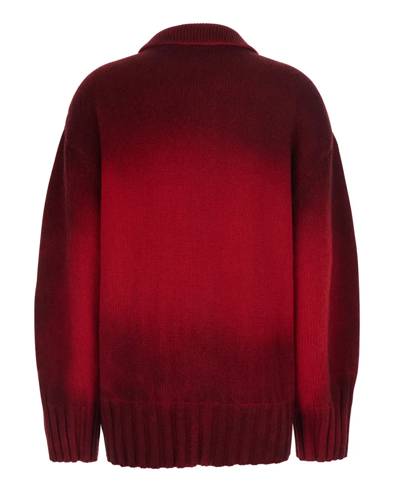ATTICO Women's Cardigan Manray Red Wool And Cashmere Wool-Cashmere Tops Wool/cashmere Top Red