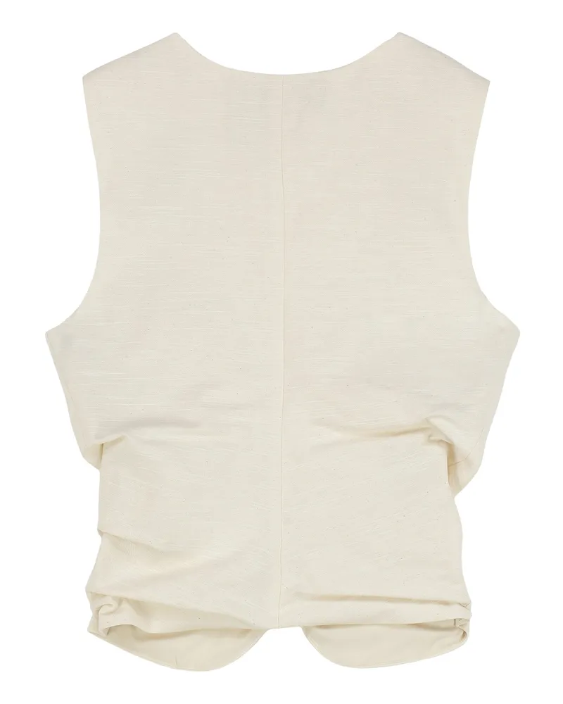 Versace Jeans Women's Cotton Top Cloud Dancer Tops Beige