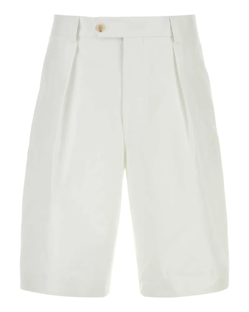 HUGO BOSS Cotton Bermuda Shorts — White White