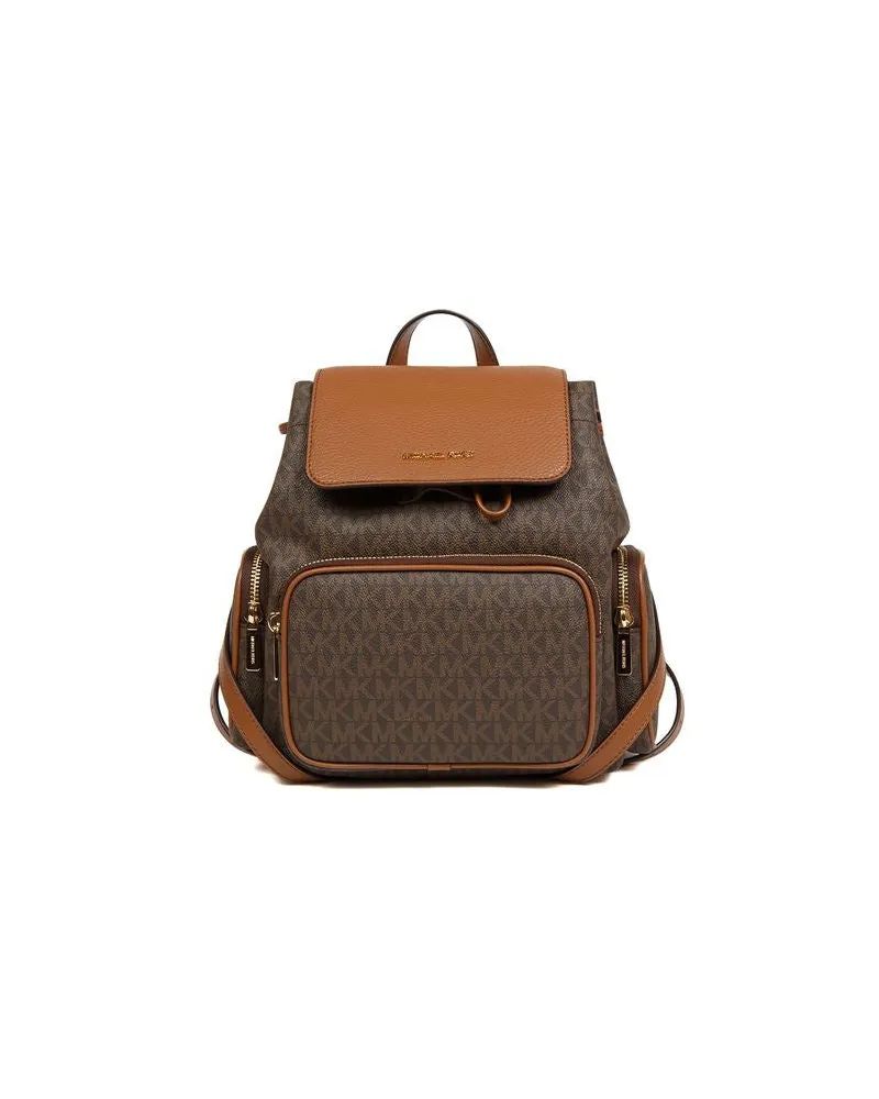 Michael Kors Women's Backpack Brown Polyvinyl Chloride Brown