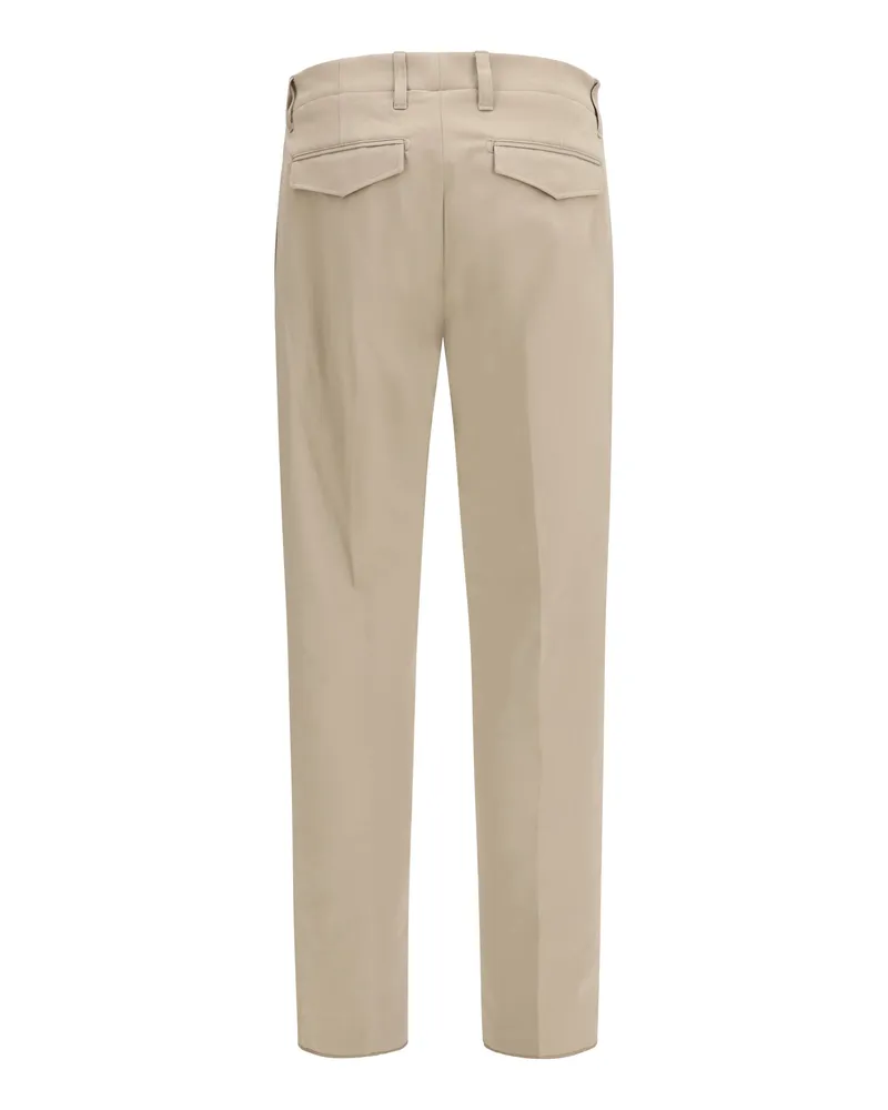 LARDINI Men's Cotton Pants 210 Cotton; Elastane Trousers Beige