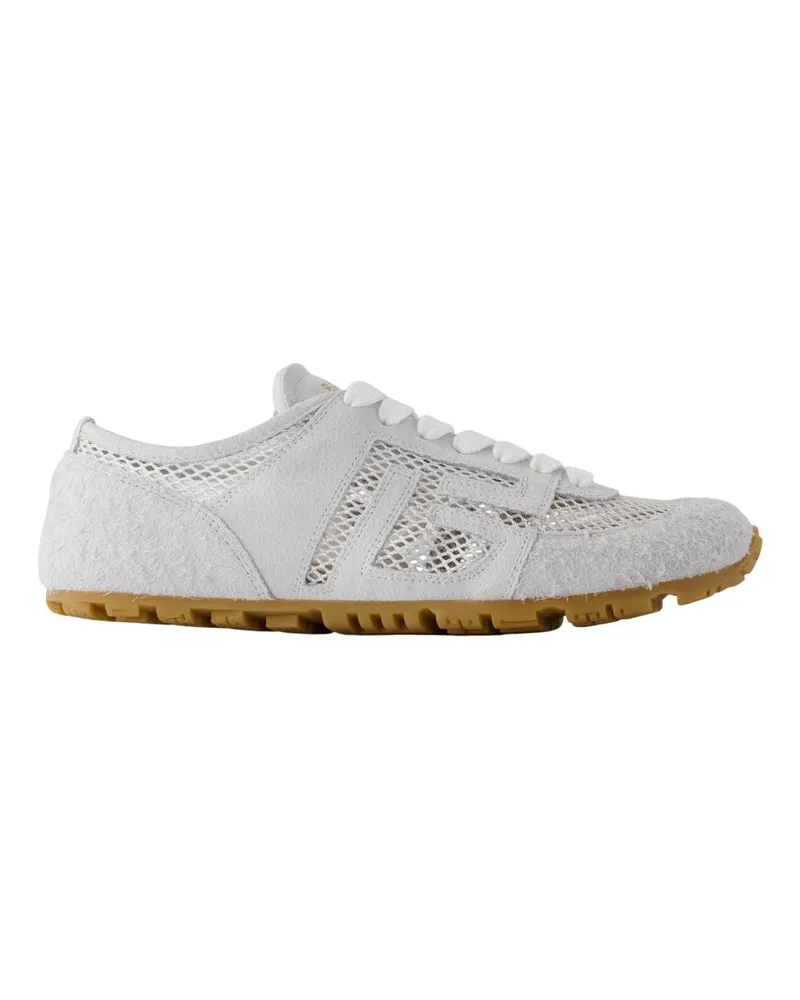 Balmain Women's Racer 45 Sneaker White Calfskin White
