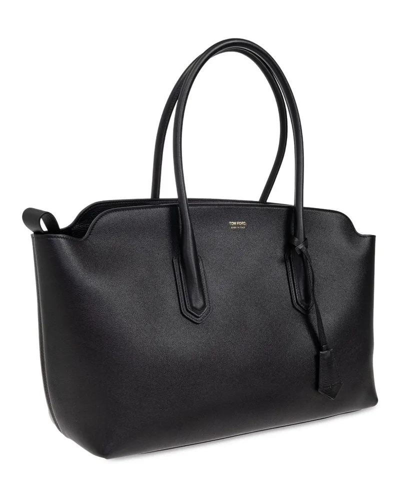 Tom Ford Women's Tote Alexander Large Black Calfskin Shoulder Bags Black