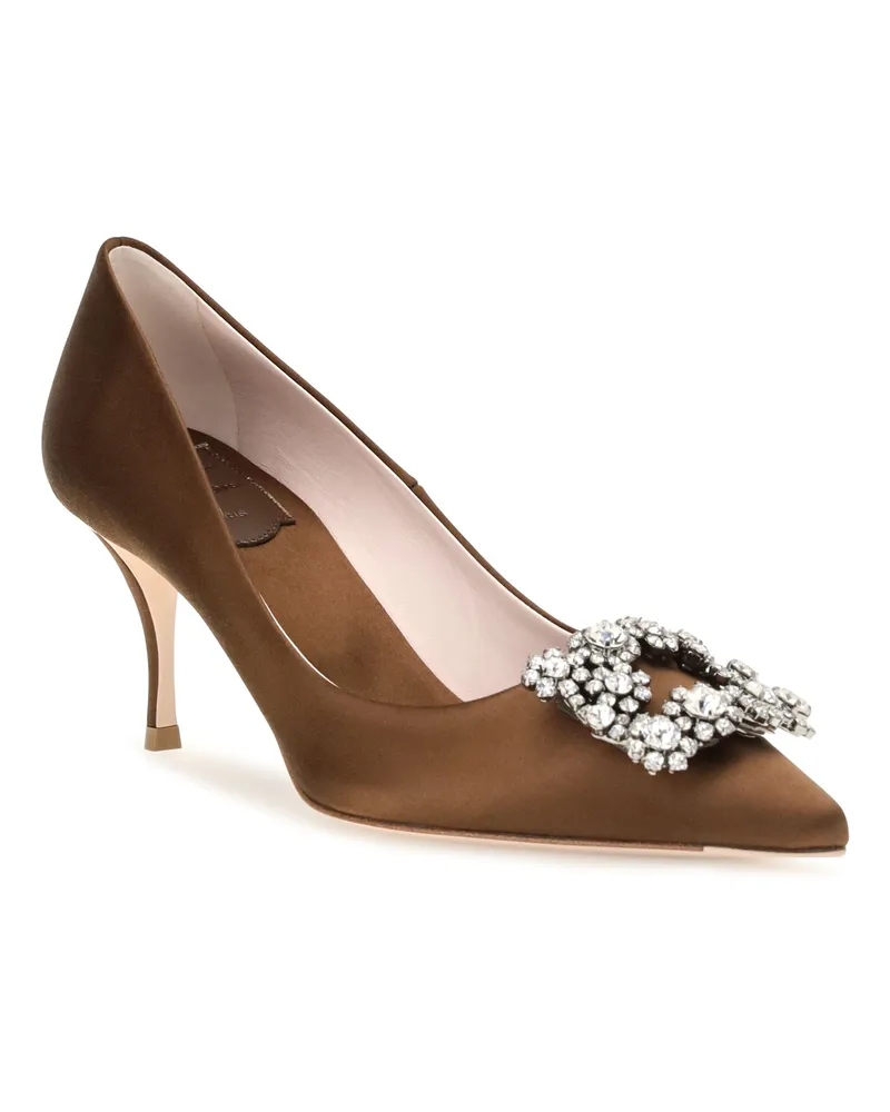 Roger Vivier Efflorescence Heels — Brown Brown