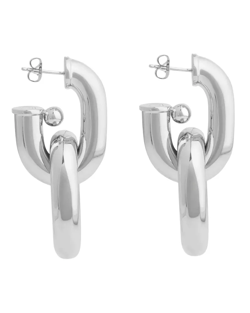 Paco Rabanne Women's Earrings Double Xl Link Silver Aluminium Silver