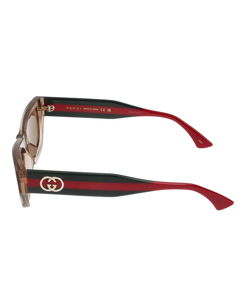 Gucci Women's Sunglasses  Gg2116s 004 Brown Green 20-145 Brown