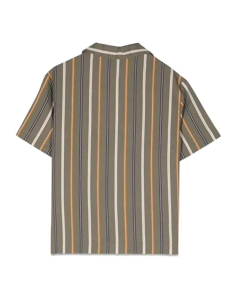 ASPESI Short-Sleeve Viscose Shirt — Green Green
