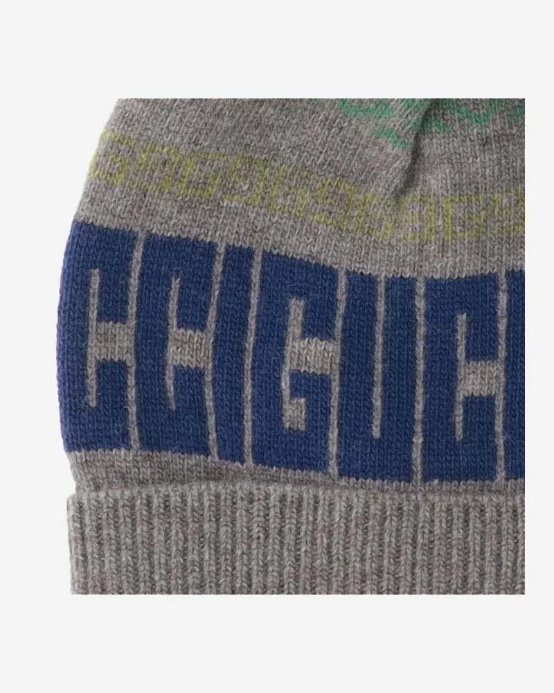 Gucci Boys' Wool Hat With Logo Multicolour Gray