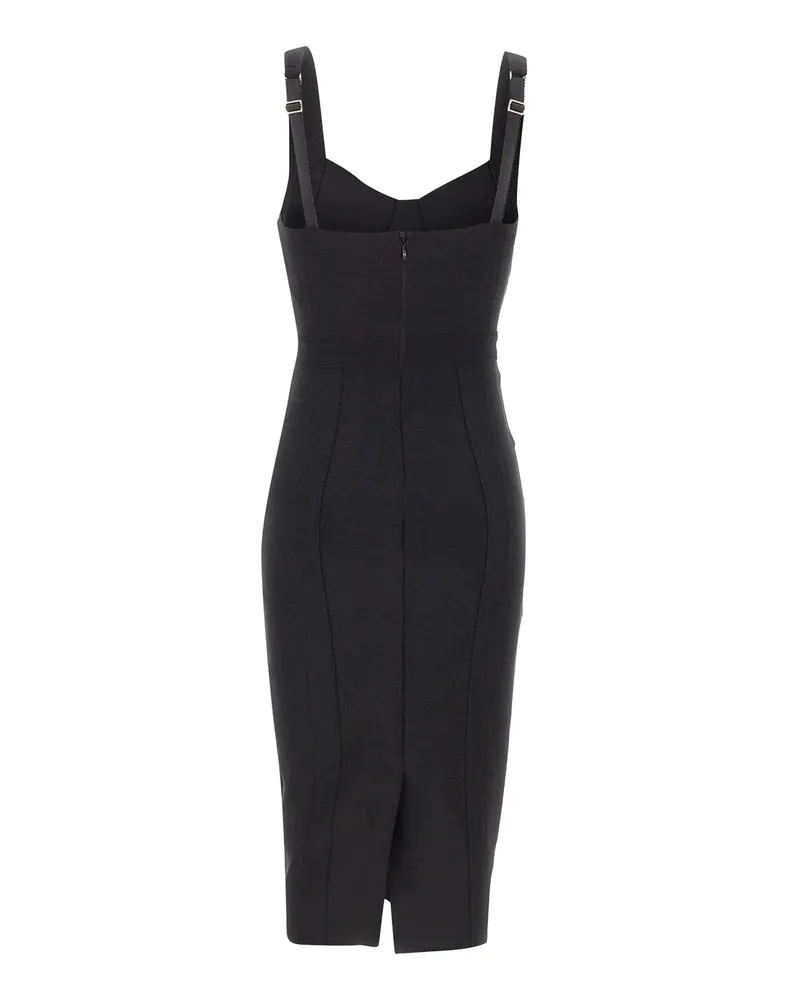 Elisabetta Franchi Women's Scuba Dress Black Polyamide Evening Suits Black