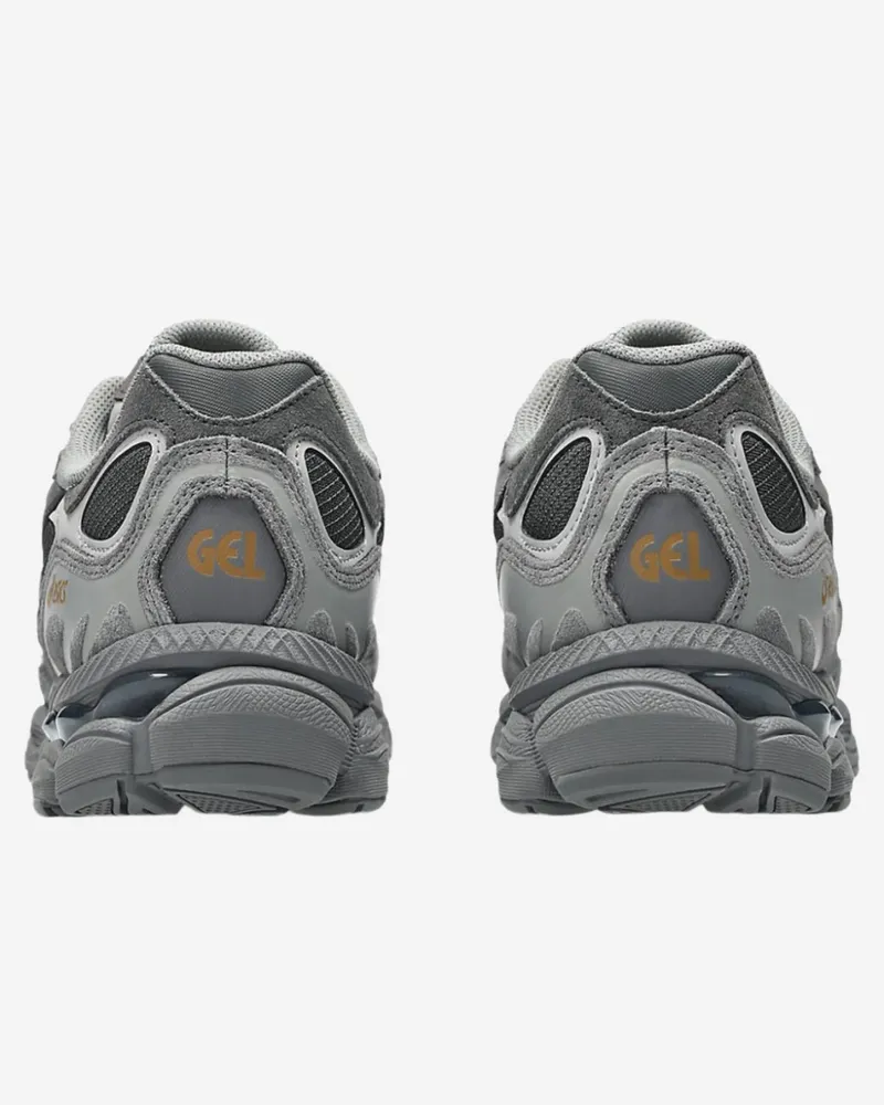 Asics Unisex Sneakers Gel-Nyc Grey Leather Upper Trainers Gray