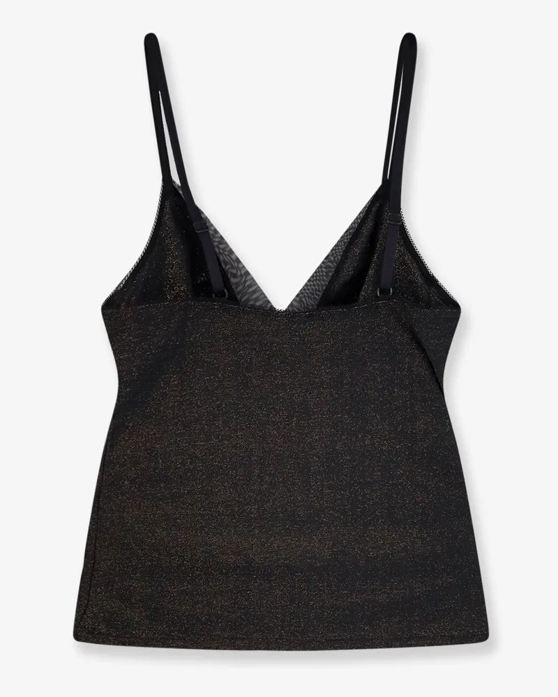 HUGO BOSS Women's Tank Top And Slip Set Lurex Black Polyamide T-Shirts & Jerseys Black