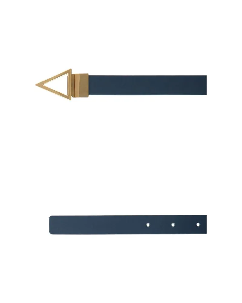 Bottega Veneta Women's Blue Leather Regular Belt Blue