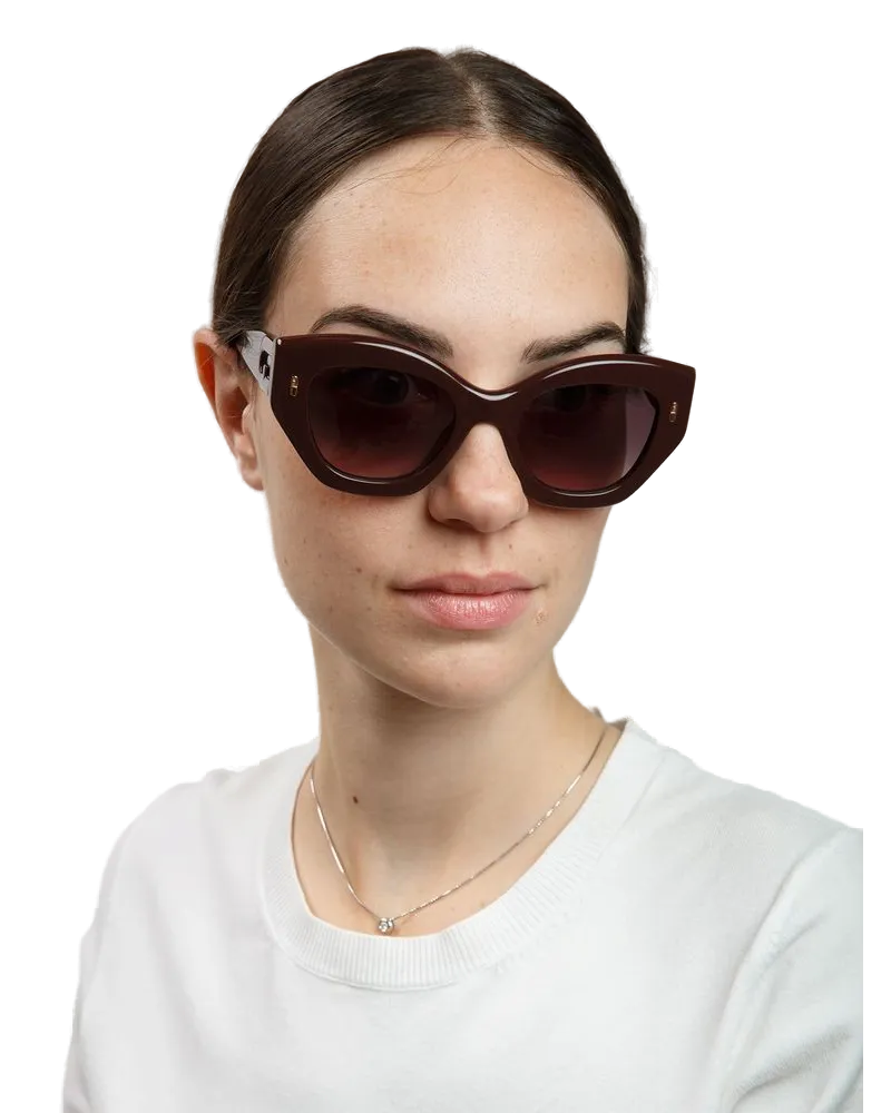 Furla Women's Sunglasses Glossy Full Brown Acetate Eyewear Brown