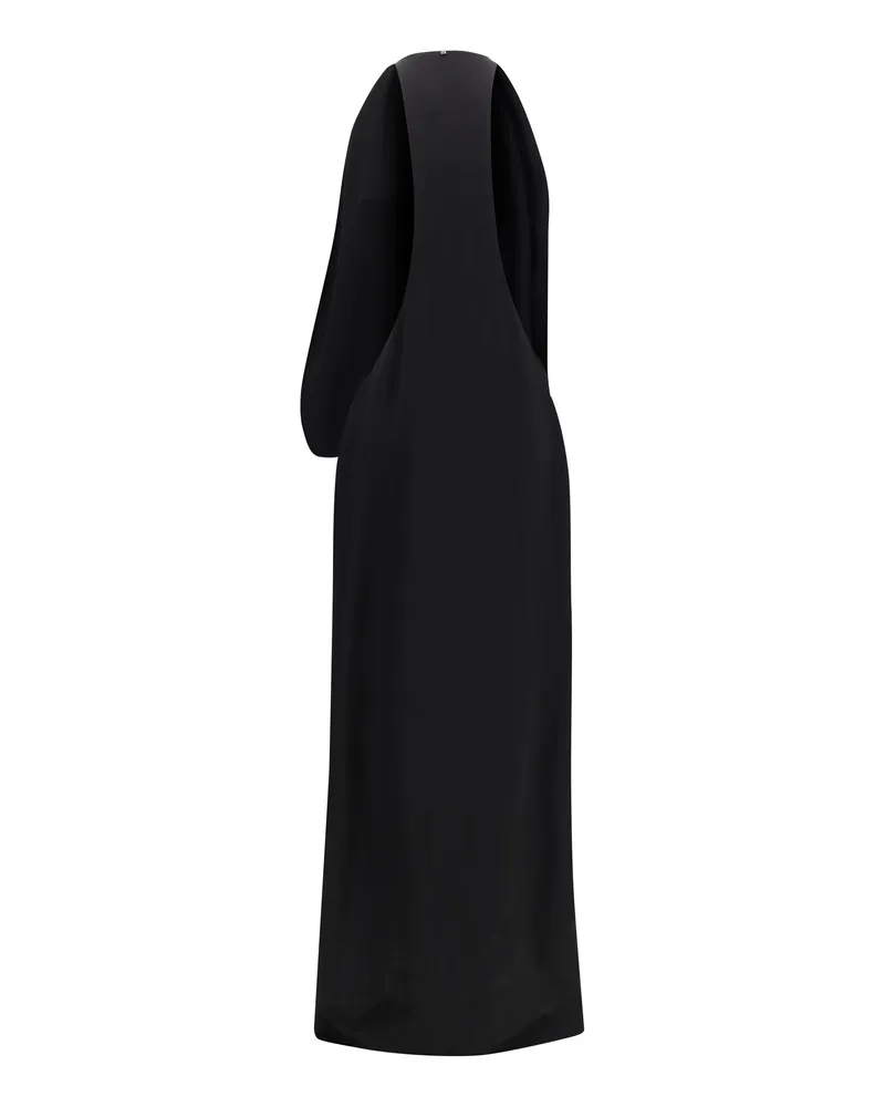 Max Mara Women's Long Dolmen Dress Nero Viscose Nero