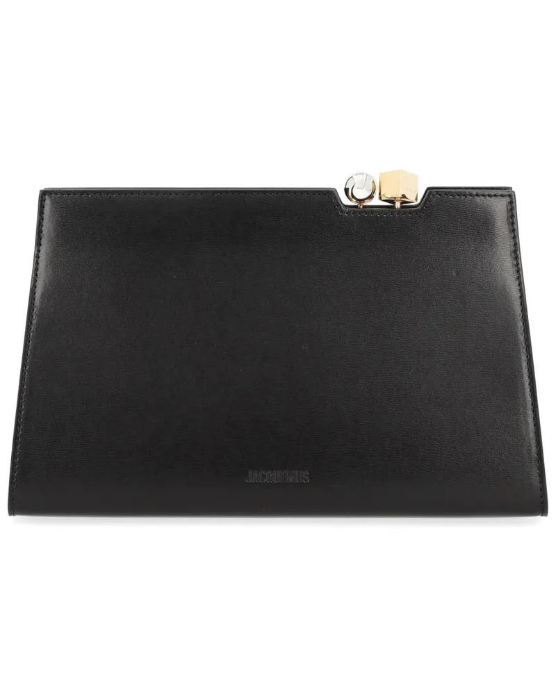 Jacquemus Women's Handbag Le Salon Black Leather Handbags Hand Bags Black