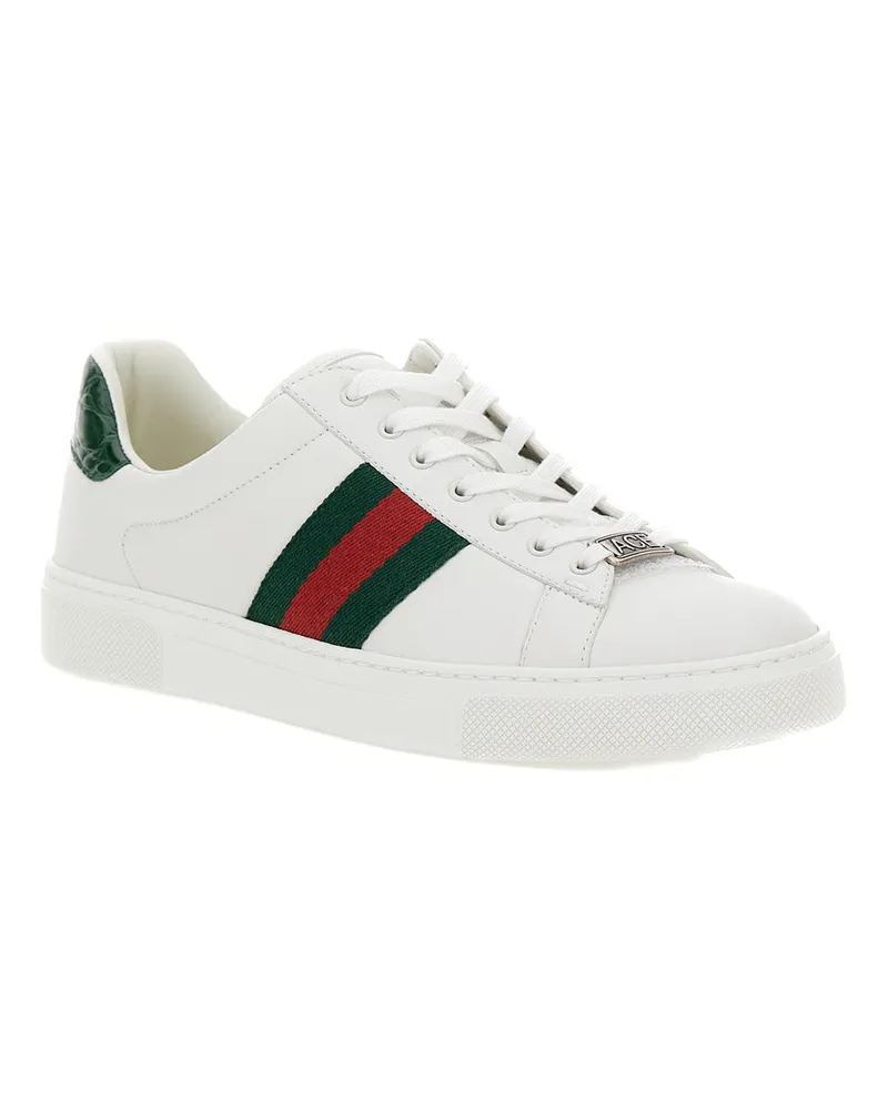 Gucci Women's Low-Top Sneakers Ace White Leather Trainers White