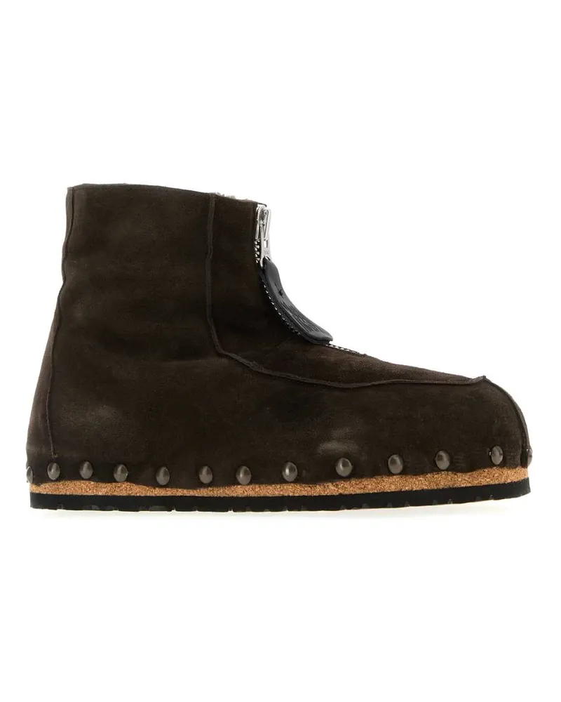 Magliano Men's Dark Brown Suede Ankle Boots Md77_77 Stivali Brown