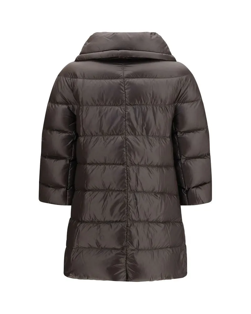 Herno Women's Gray Polyester Full-Length Jacket Clothing Gray
