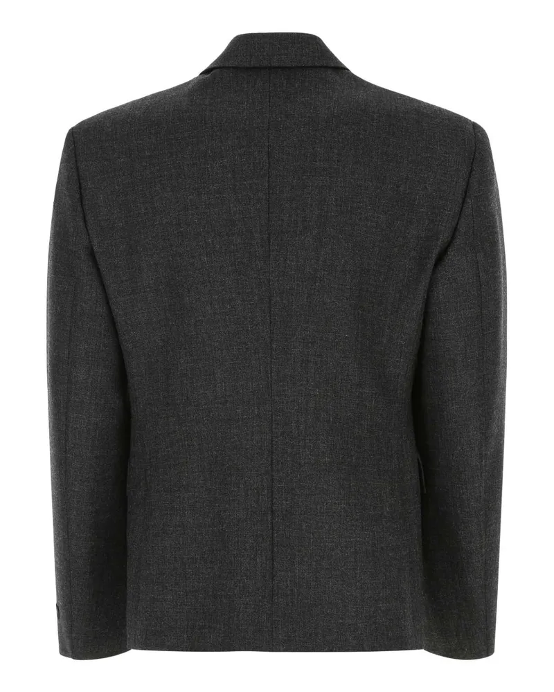 Prada Men's Virgin Wool Melange Blazer Gray Blazers Gray