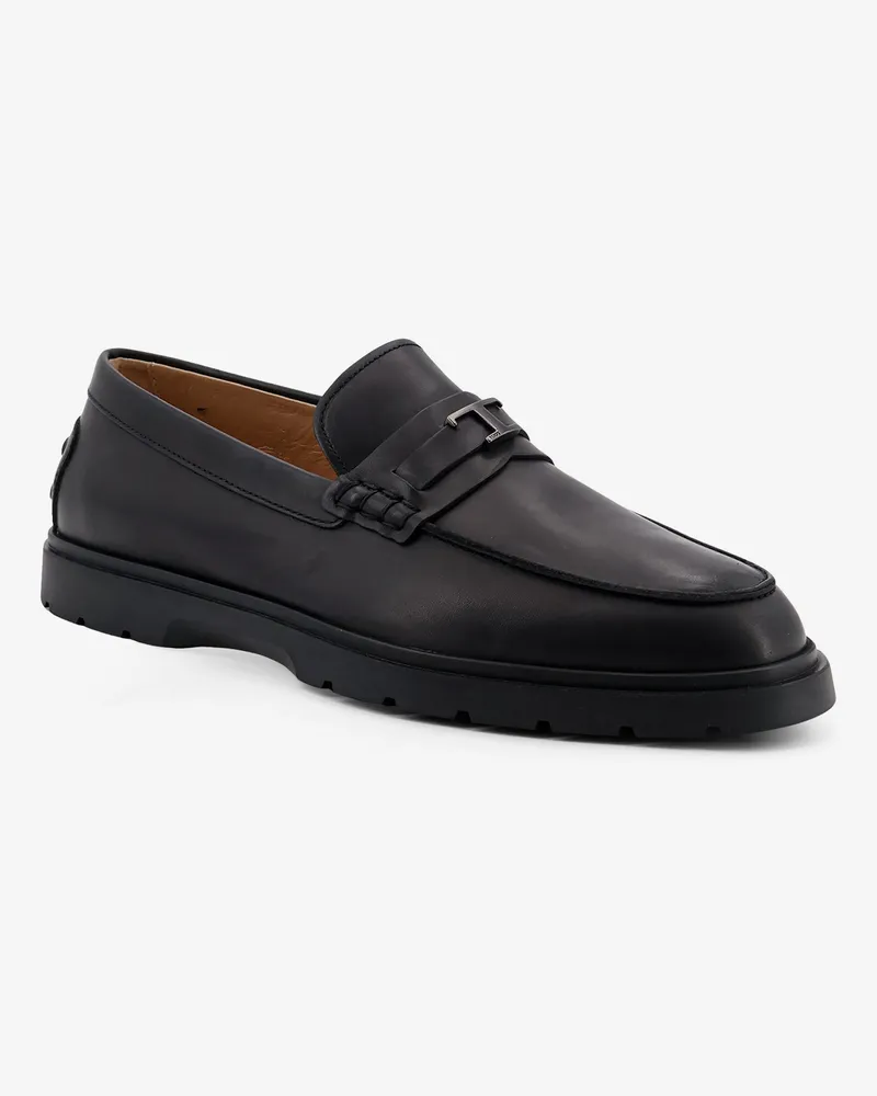 TOD'S Men's Loafers Leather Black Black