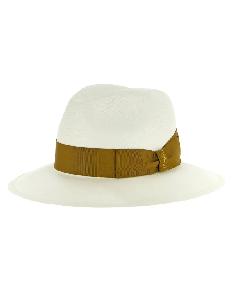 Borsalino Men Brown Hemp Fedora Accessory Brown