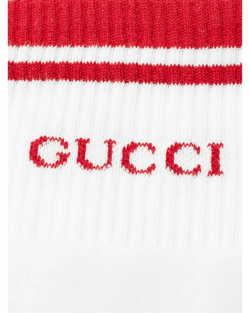 Gucci Logo-Embroidered Socks — White White