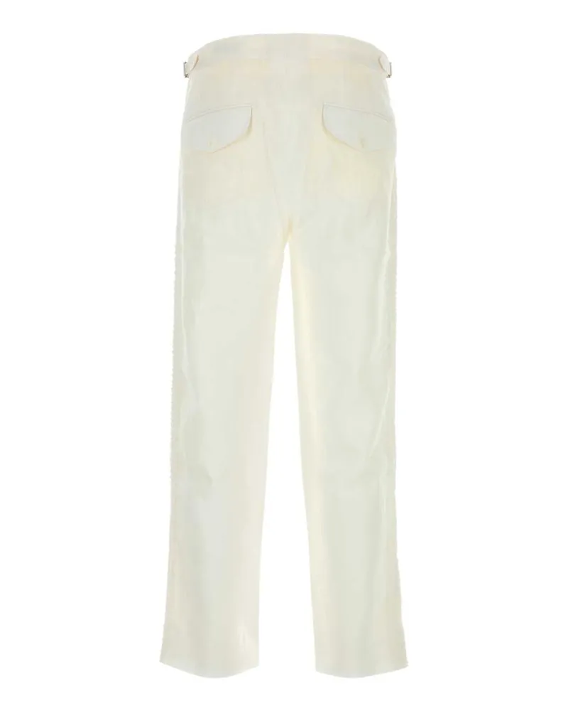 BODE Men's Salt Marsh Trousers White Linen White