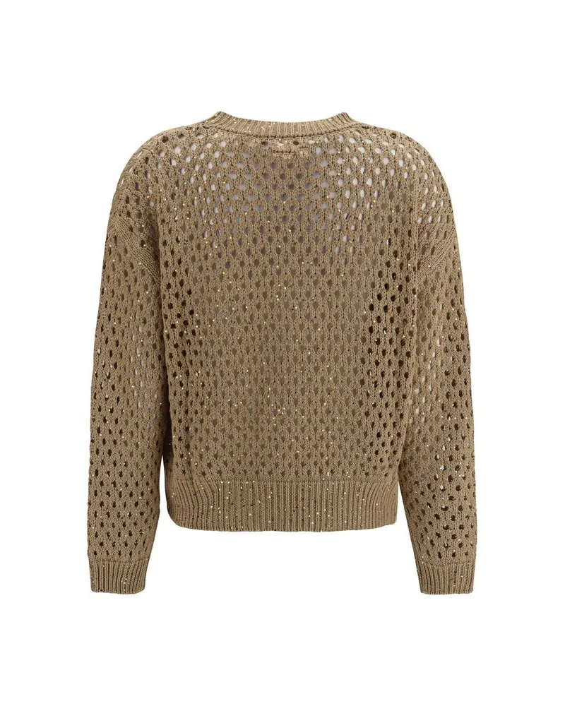 Max Mara Women's Beige Cotton Sweatshirt Clothing Beige