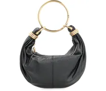 Pebbled Calfskin Hobo Bag — Black
