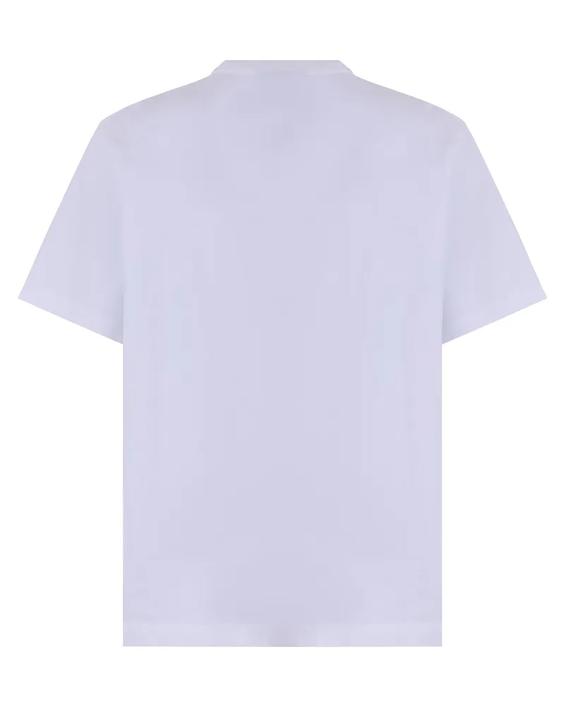 Canada Goose Men T-Shirt Embroidered Logo White Cotton T-Shirts And Polos White