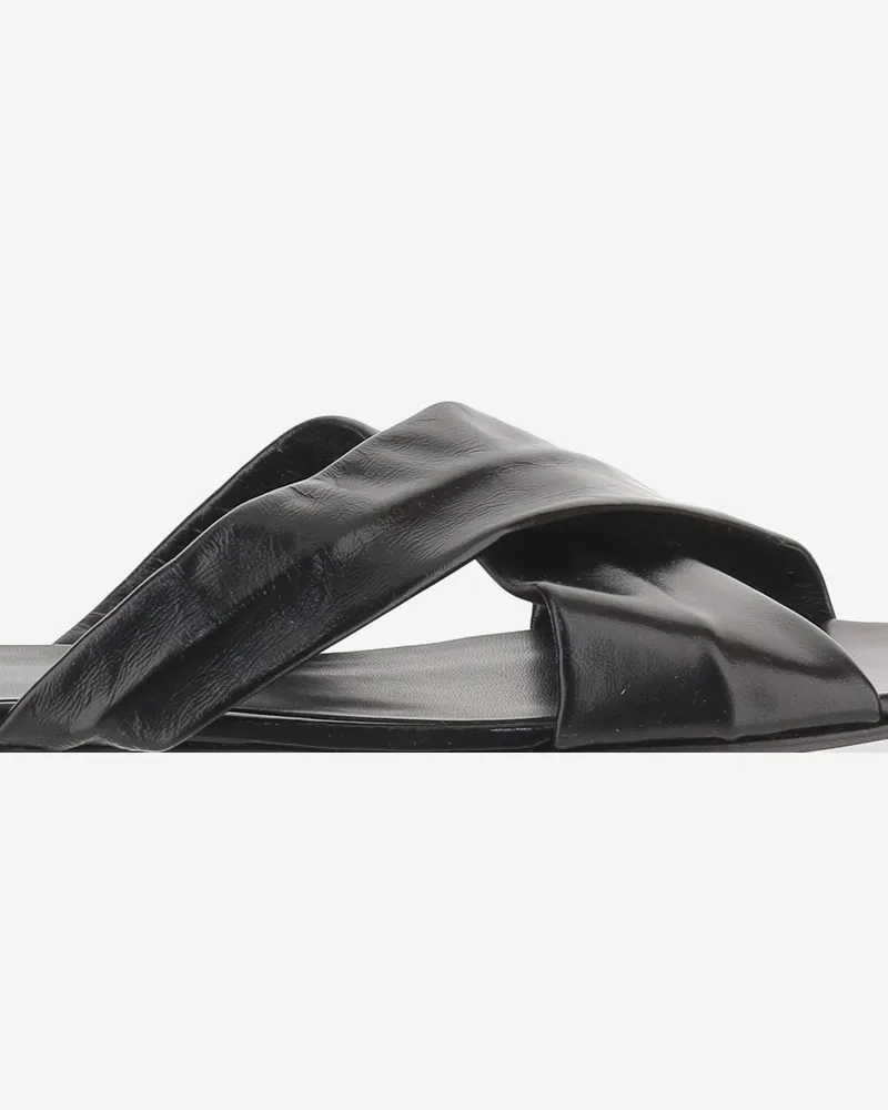 KHAITE Women's Sandals Liria Leather Black Black
