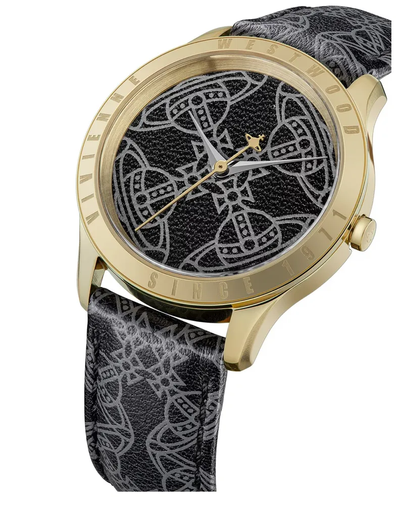 Vivienne Westwood Women's Berkley Logo 35mm Quartz Watch Black Accessories > Jewelry Gold