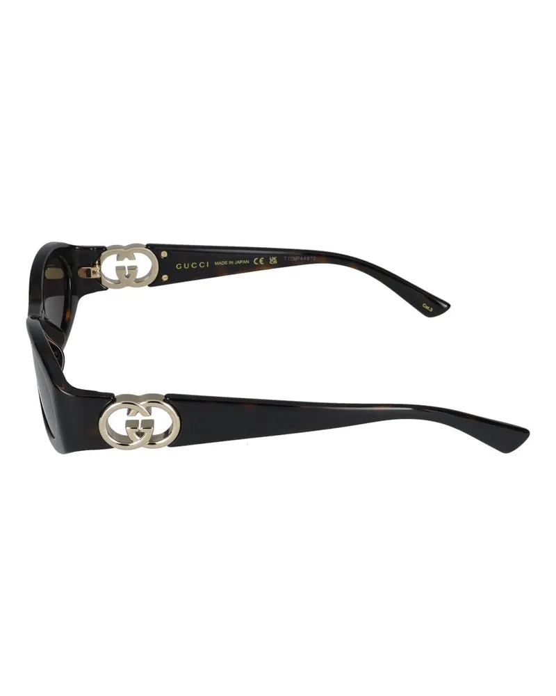 Gucci Women's Sunglasses Gg1660s 002 Havana Brown 16-135 Injected Black