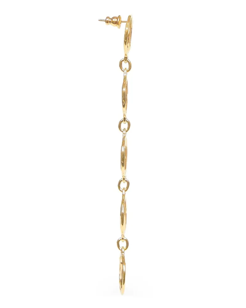 Chloé Script Earrings — Gold Gold